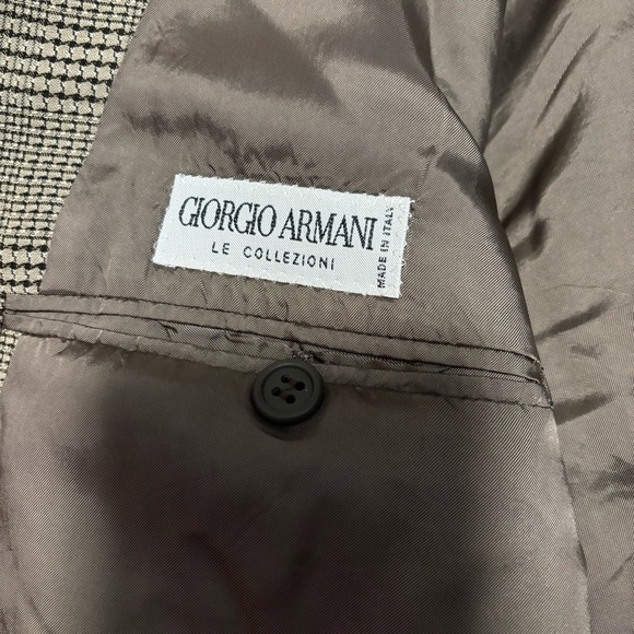 VTG Giorgio Armani Le Collezioni Blazer 42L Wool Blend Oversized Y2K Academia - Picture 8 of 10